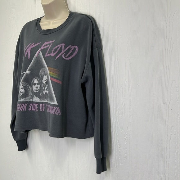 Pink Floyd - The Dark Side Of The Moon Pink Floyd Graphic Crop Sweatshirt Large - Picture 6 of 10